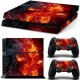 PS4 Skins Estampas Para Consola PlayStation 4 - Fuego - Envío Gratuito