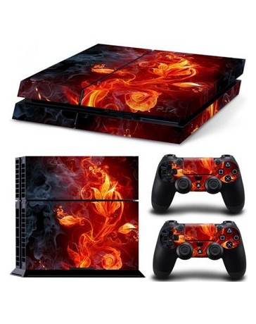 PS4 Skins Estampas Para Consola PlayStation 4 - Fuego - Envío Gratuito