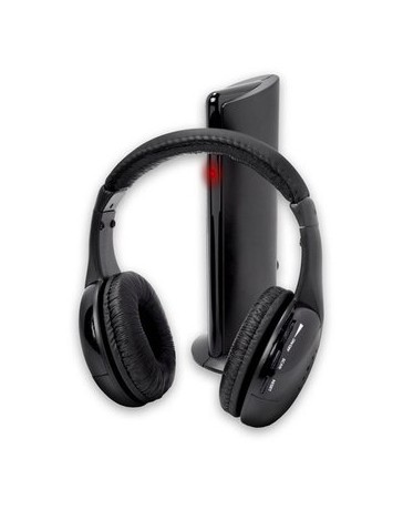 Auricular Para La TV PC Portátil Radio FM MP3-Negro - Envío Gratuito