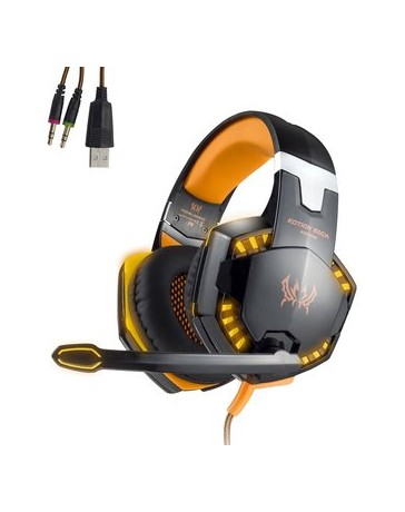 EasySMX Gaming Heaset Comfortable LED 3.5mm Stereo -Naranja - Envío Gratuito