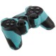 EH manga del controlador de PS2 negro azul del camuflaje - Envío Gratuito