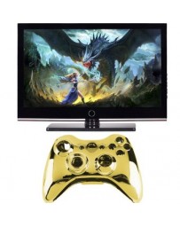 EH Xbox 360 Juego inalámbrico Controlador Shell Case kits--Oro - Envío Gratuito