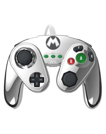 Control PDP Alambrico Fight Pad Wii U - Metal Mario - Envío Gratuito