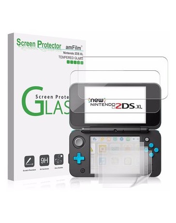Amfilm Protector De Pantalla Para Nintendo 2ds Xl 2 Parte - Envío Gratuito