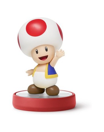 Figura Amiibo Toad Serie Super Mario Bros Nintendo Wii U - Envío Gratuito