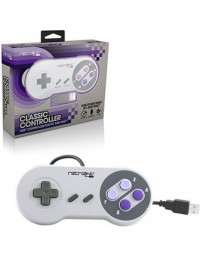 Nuevo Control Clasico Super Nintendo SNES USB para PC y Mac-Gris - Envío Gratuito