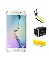 Smartphone Samsung Galaxy S6 Edge 5.1 64GB Blanco Desbloqueado Selfie Stick Bocina Bateria portátil - Envío Gratuito