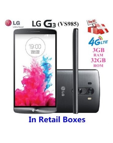 Smartphone Libre LG G3 VS985 (4G Android 4.4.2 Quad-core 32GB 5.5)Desbloqueado -Negro EU plug - Envío Gratuito