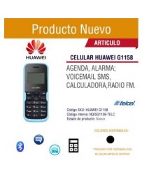 Celular Huawei G1158 Para Compañía Telcel, SMS. - Envío Gratuito