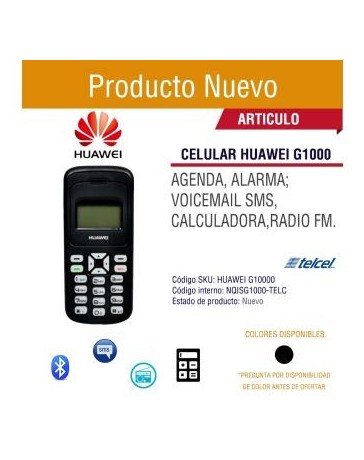 Reacondicionado Celular Huawei G1000 Para Compañía Telcel, SMS, Radio FM. - Envío Gratuito