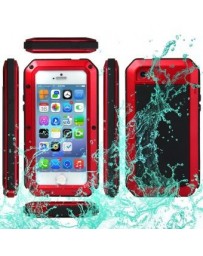 Caso de cristal del metal de aluminio para el iPhone 5S 5 5C Rojo. - Envío Gratuito