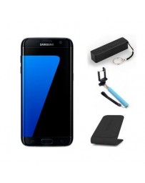 Reacondicionado Smartphone Samsung Galaxy S7 32GB 5.1 Negro + CARGADOR INALAMBRICO + SELFIE STICK + BATERÍA - Envío Gratuito