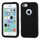 Funda Protector Apple Iphone 5C Mixto Negro Antiderrapante - Envío Gratuito