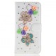 Funda Cartera de Piel con Soporte Tarjetero Cierre Magnﾨﾦtico 3D Brillantes Samsung Galaxy S7 Edge Protector Carcasa PU Cuero - 