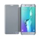 Para Samsung Galaxy S6 Edge+ Clear View Cover Transparente Flip Cover Espejo Funda en Plata - Envío Gratuito