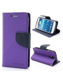 Funda Cartera Marca Mercury Goospery Fancy Diary para Galaxy Note 3 N9000 N9005 - Morado con Azul Marino - Envío Gratuito