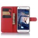 Stand Flip Wallet Case with Built-in Card Slots, Premium PU Leather Wallet Cover Case for HTC One X9 Smartphone(Red) - Envío Gra