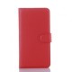 Stand Flip Wallet Case with Built-in Card Slots, Premium PU Leather Wallet Cover Case for HTC One X9 Smartphone(Red) - Envío Gra