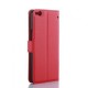 Stand Flip Wallet Case with Built-in Card Slots, Premium PU Leather Wallet Cover Case for HTC One X9 Smartphone(Red) - Envío Gra
