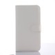 cuero con soporte plegable de ranuras para tarjetas de crédito titular de identificación para Samsung J5-White - Envío Gratuito