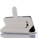 cuero con soporte plegable de ranuras para tarjetas de crédito titular de identificación para Samsung J5-White - Envío Gratuito