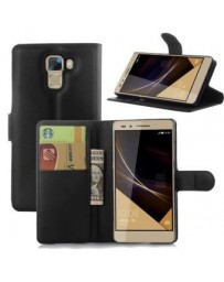 Cartera de cuero del soporte del tirón Ranura para tarjeta de cubierta de la caja del teléfono para Huawei Honor 7-Nergo - Envío