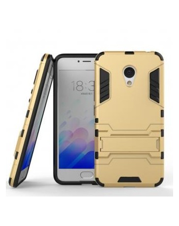 3 Capa pistolera combinada a prueba de golpes [Protección de la gota] caso de la cubierta Soporte duro para el Meizu M3-Oro - En