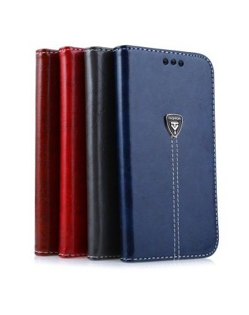 Magnetic Flip Cover Caja del Cuero Stand Wallet Leather Case for Samsung S6-Marrón - Envío Gratuito