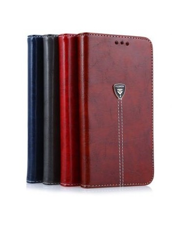 Magnetic Flip Cover Caja del Cuero Stand Wallet Leather Case for Samsung Note3 - Rojo-Marrón - Envío Gratuito