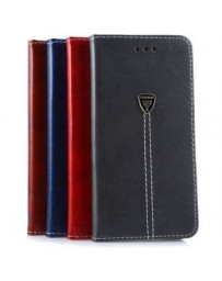 Teléfono móvil el caso de cuero Leather Case for iPhone 6 Plus 6s Plus 55 inch - Azul-Gris - Envío Gratuito