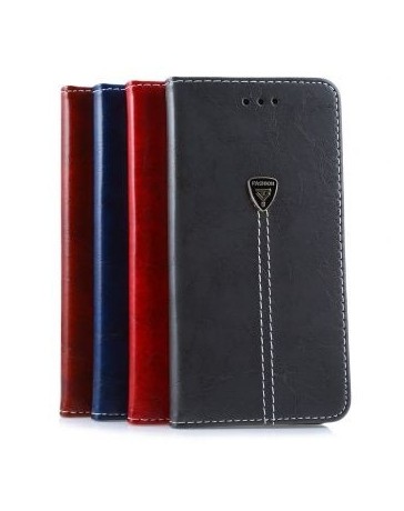Teléfono móvil el caso de cuero Leather Case for iPhone 6 Plus 6s Plus 55 inch - Azul-Gris - Envío Gratuito