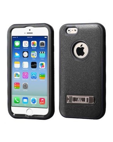 Funda Protector Apple Iphone 6 Mixto Negro con Pie Triple Layer - Envío Gratuito