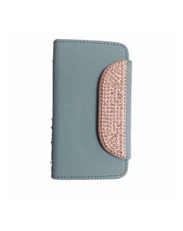 Funda Flip Diamond OHR Cell FUFLIPDIAS5AZ para Samsung S5-Azul - Envío Gratuito