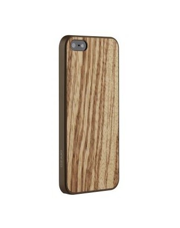 Funda Ozaki O!coat 0.3 + Wood Zebrano OC545ZB para iPhone 5 y 5S-Café - Envío Gratuito