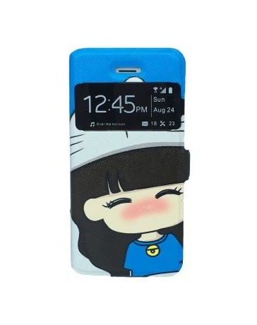 Funda Flip Para IPhone 5, Niña Azul - Envío Gratuito