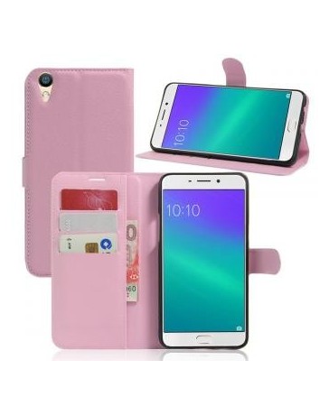 cierre magnético del soporte de caja de la carpeta de la cubierta de la manera para OPPO R9 Plus- Rosa - Envío Gratuito