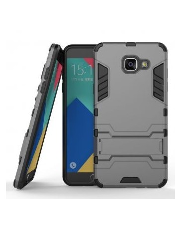 Caso híbrido Heavy Duty duro de la cubierta del caso del soporte 2016 con el pie de apoyo Para Samsung Galaxy A5 (Gray) - Envío 