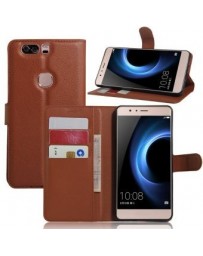 Monedero de cuero casos de teléfono con la cubierta del tirón del portatarjetas del soporte para Huawei Honor V8 2016 - Envío Gr