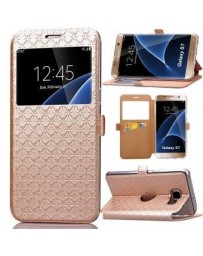 caja del teléfono de la PU de la pared del folio ranuras para tarjetas de para Samsung Galaxy S7 - Envío Gratuito