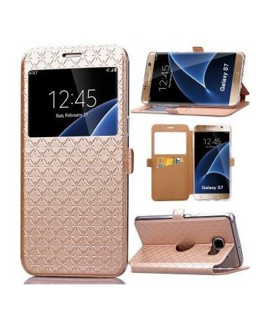 caja del teléfono de la PU de la pared del folio ranuras para tarjetas de para Samsung Galaxy S7 - Envío Gratuito