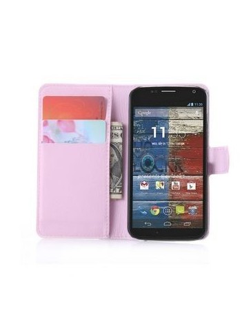 la caja de cuero superior de Para Motolora Moto X X phone-Rosa - Envío Gratuito