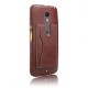 Premium Leather Wallet Flip with Stand Card Holder Case Cover for Moto X Style -Brown - Envío Gratuito