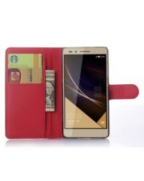 Ranura para tarjeta de cubierta de la caja del teléfono para Huawei Honor 7-Rojo - Envío Gratuito