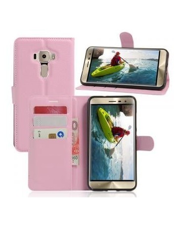 El cierre magnético del soporte de caja de la carpeta de la cubierta de la manera para ASUS Zenfone 3 NEO-Rosa - Envío Gratuito