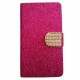 Funda Flip Glitter OHR Cell FUFLIPGLIL5XFU para LG L5X-Fucsia - Envío Gratuito