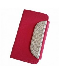 Funda Flip Diamond OHR Cell FUFLIPDIAOT5020FU para ALCATEL OT5020ONE TOUCH M POP-Fucsia - Envío Gratuito