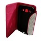 Funda Flip Diamond OHR Cell FUFLIPDIAOT5020FU para ALCATEL OT5020ONE TOUCH M POP-Fucsia - Envío Gratuito