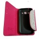 Funda Flip Diamond OHR Cell FUFLIPDIAOT5020FU para ALCATEL OT5020ONE TOUCH M POP-Fucsia - Envío Gratuito