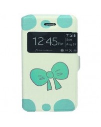 Funda Flip Para IPhone 4, Moño Azul - Envío Gratuito