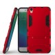 duro híbrido de la cubierta para trabajo pesado de nuevo caso con el pie de apoyo para OPPO R9 Plus (Rojo) - Envío Gratuito